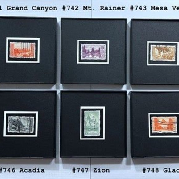 1933 Acadia National Park - Framed Postage Stamp - Vintage Original USA Gift - Picture 3 of 3